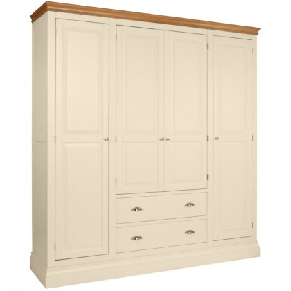Lundy Painted Quad Robe With 2 drawers