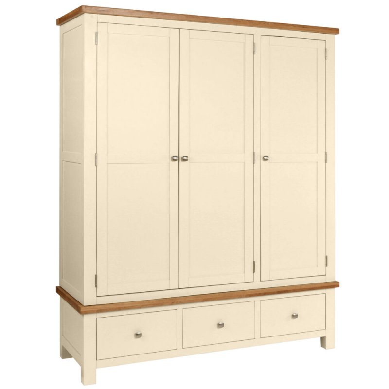 Chester Ivory Triple Robe With 3 Drawers