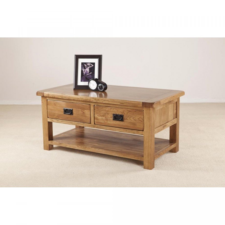 Rustic Coffee Table with Drawers Furniture