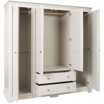 Lydford Quad Wardrobe With 2 Drawers