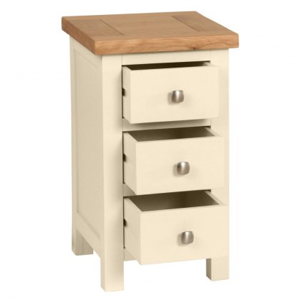 Chester Ivory Compact 3 Drawer Bedside