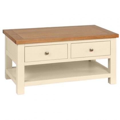 Chester Ivory Coffee Table With 2 Drawers