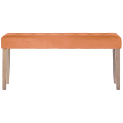 Ashbury Velvet Bench 104cm Sunset