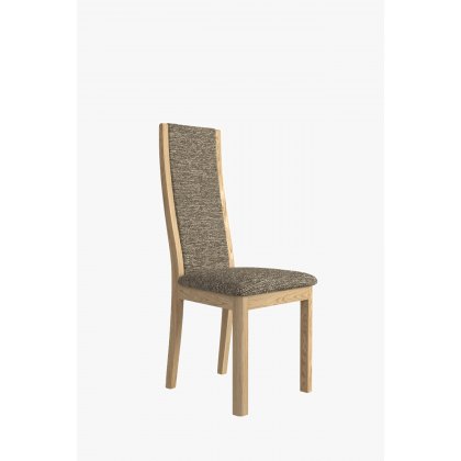 Windsor Stockholm Oak High Back Chair In Grey