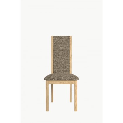 Windsor Stockholm Oak High Back Chair In Grey