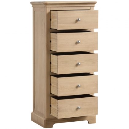 Lydford Oak 5 Drawer Wellington