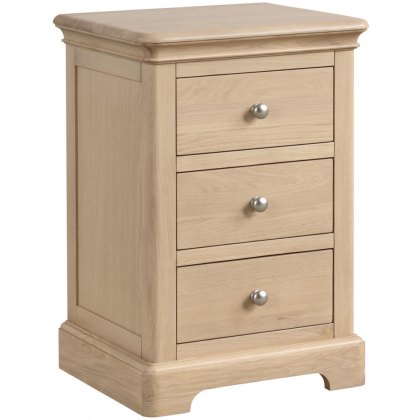 Lydford Oak 3 Drawer Bedside
