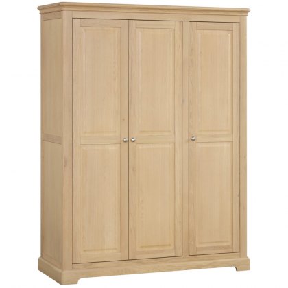 Lydford Oak Triple Robe With Shelves