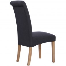 Westbury Rollback Dining Chair Dark Grey