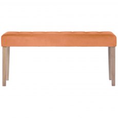 Ashbury Velvet Bench 104cm Sunset