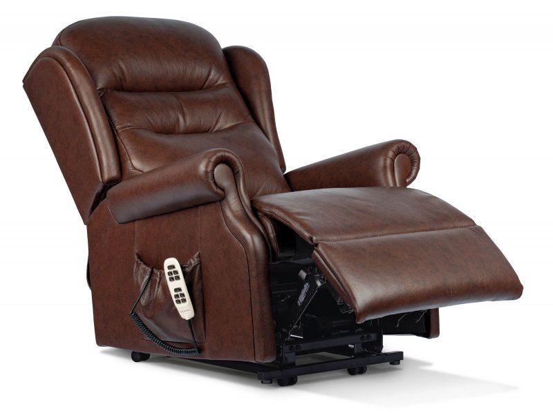 Newquay Small Leather Dual Motor Riser Recliner