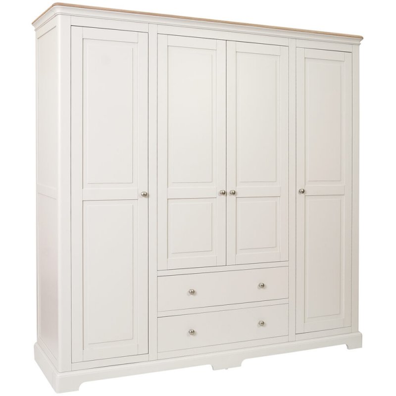 Lydford Quad Wardrobe With 2 Drawers