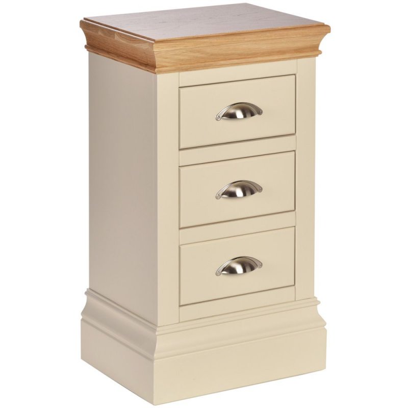 Lundy Painted Compact Narrow 3 Drawer Bedside