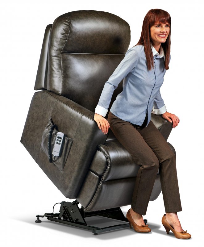 Holly Royale Leather Dual Motor Riser Recliner