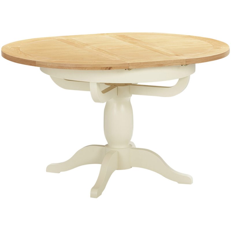 Chester Ivory Round Extending Pedestal Table