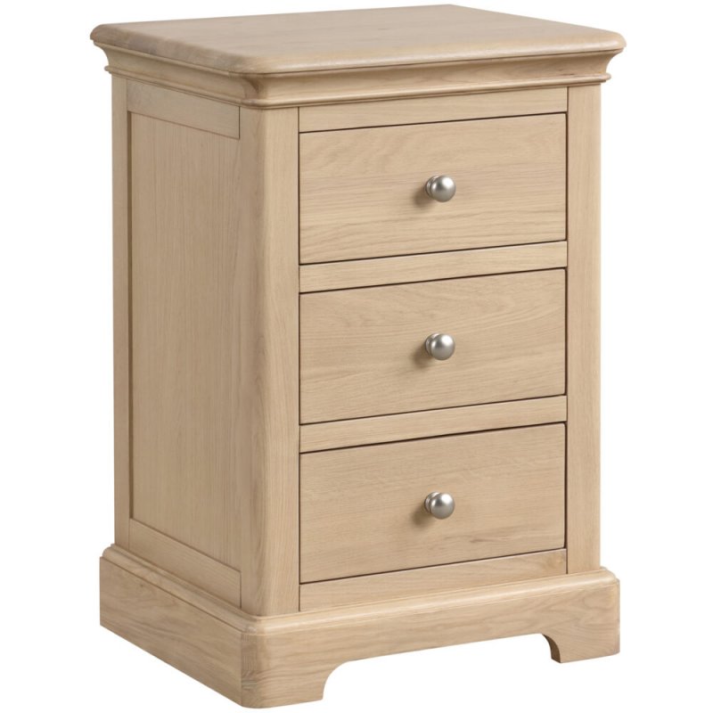 Lydford Oak 3 Drawer Bedside