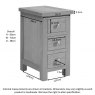 Chester Compact 3 Drawer Bedside