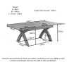 Chester X-Leg Extending Dining Table