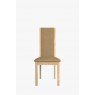 Windsor Stockholm Oak High back chair in Taupe Faux Leather