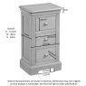 Lydford Oak Compact 3 Drawer Bedside