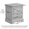 Lydford Oak 2 Drawer Bedside